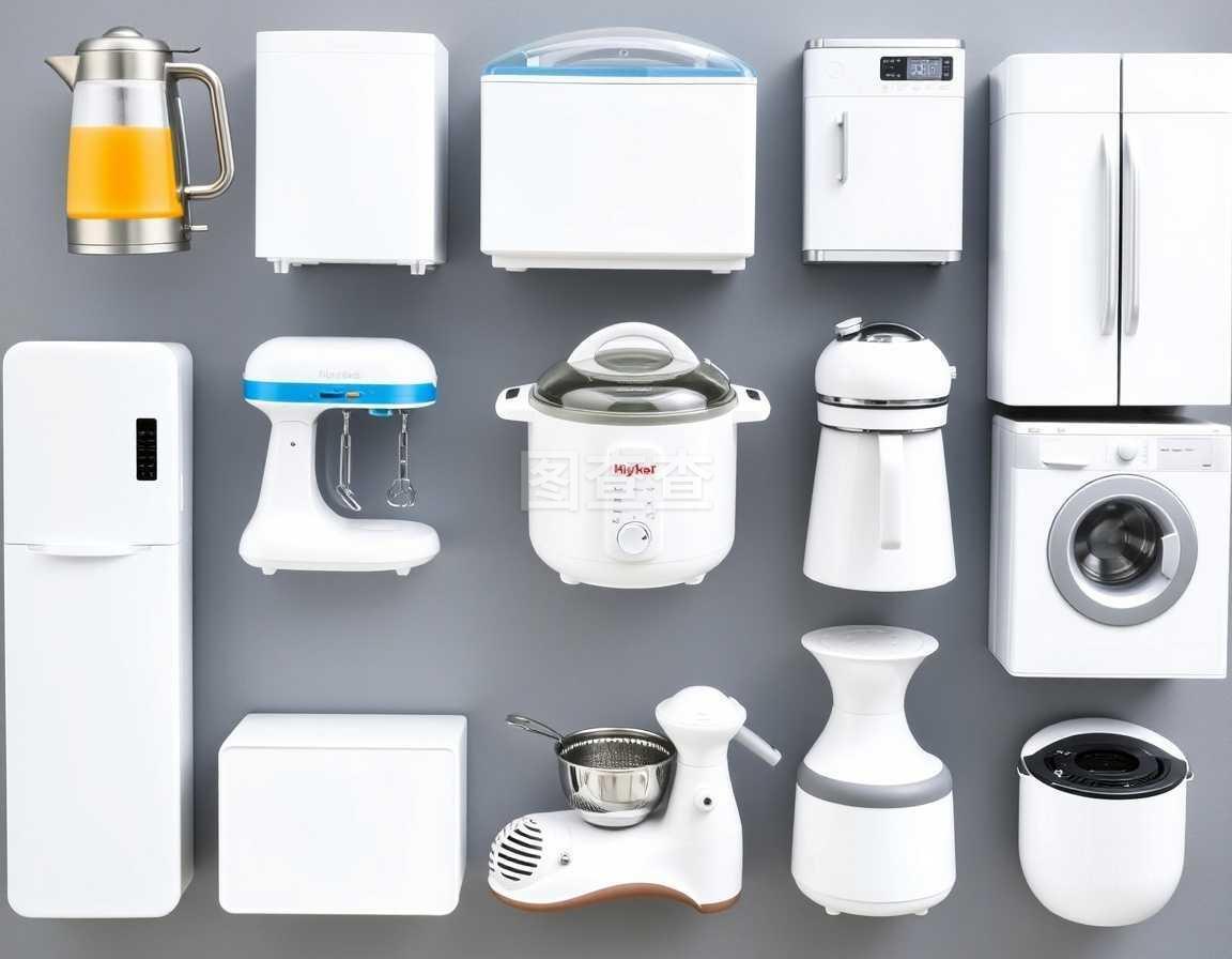 廚房簡約電子產品韓國插畫矢量圖_家具電器